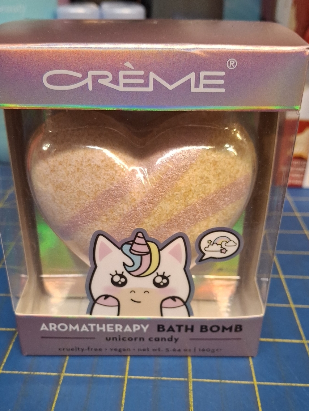 The Creme Shop Unicorn Candy Aromatherapy Bath Bomb New Sesled Box Heart